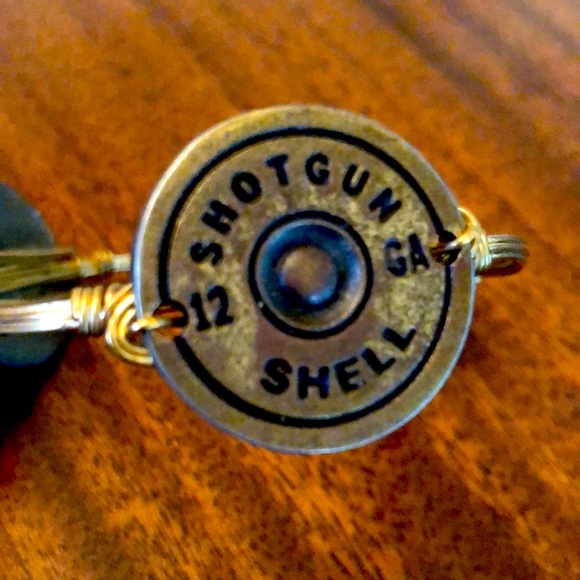BOURBON AND BOWTIES 12. gage shotgun shell disc bracelet - Picture 1 of 6
